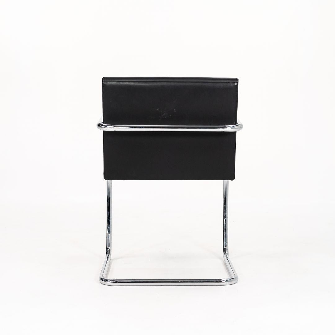 XXI secolo e contemporaneo 2006 Mies van der Rohe per Knoll Sedia tubolare Brno in pelle con pad sottile in vendita