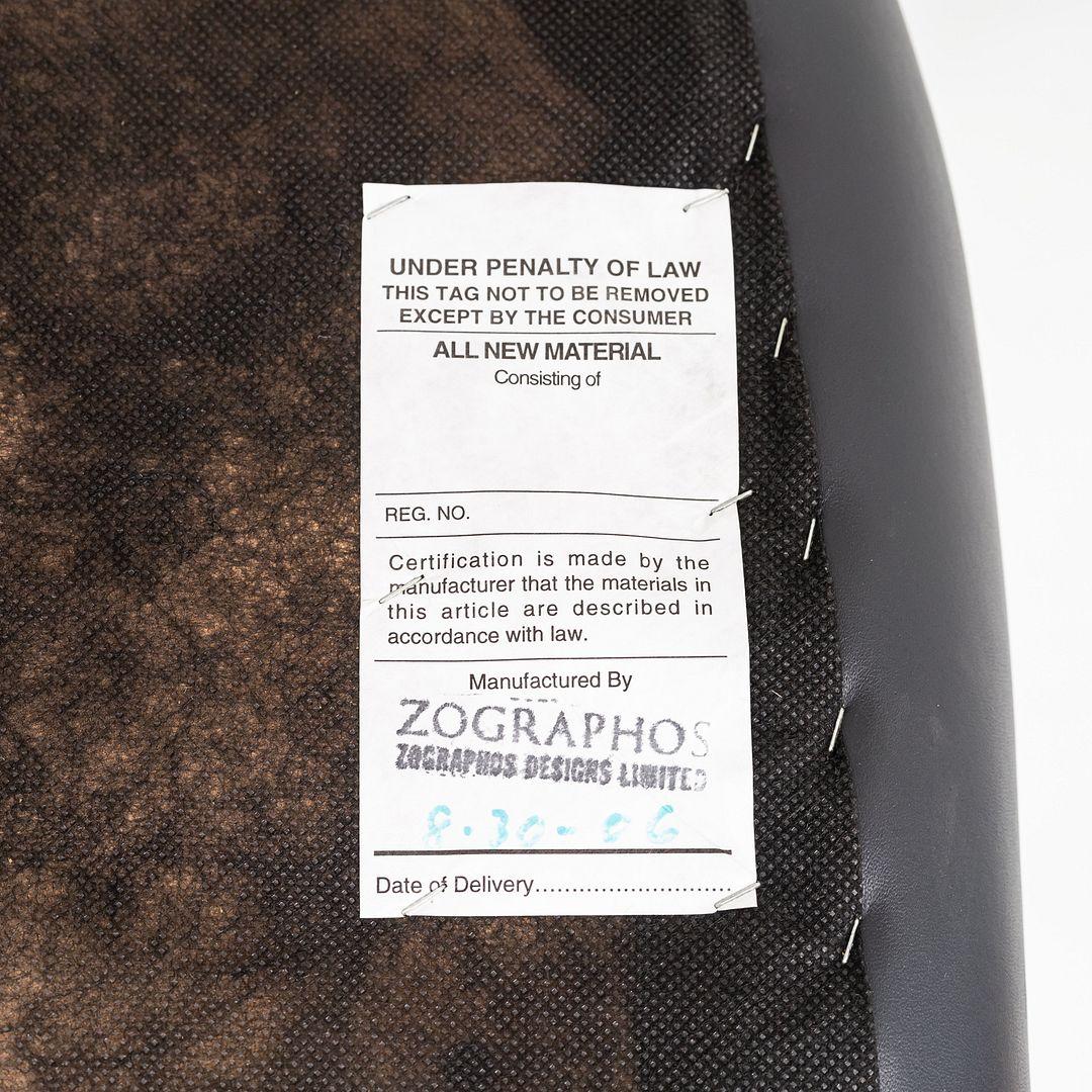 2006 Nicos Zographos Alpha Bucket Executive Desk Chair in Grey Leather en vente 5