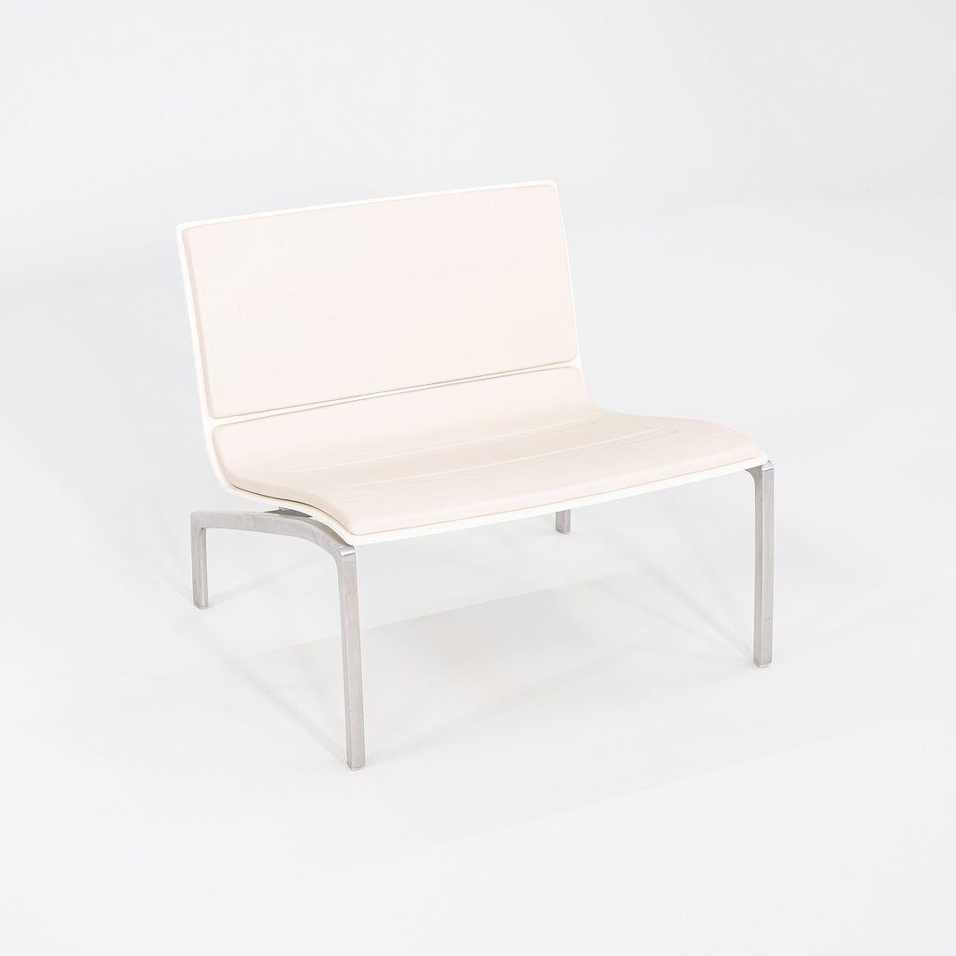 2006 Piero Lissoni for Fritz Hansen PL200 Lounge Chair in Cream Leather For Sale 3
