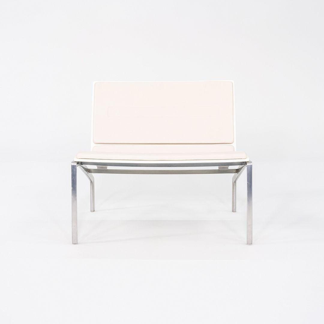 2006 Piero Lissoni for Fritz Hansen PL200 Lounge Chair in Cream Leather For Sale 4