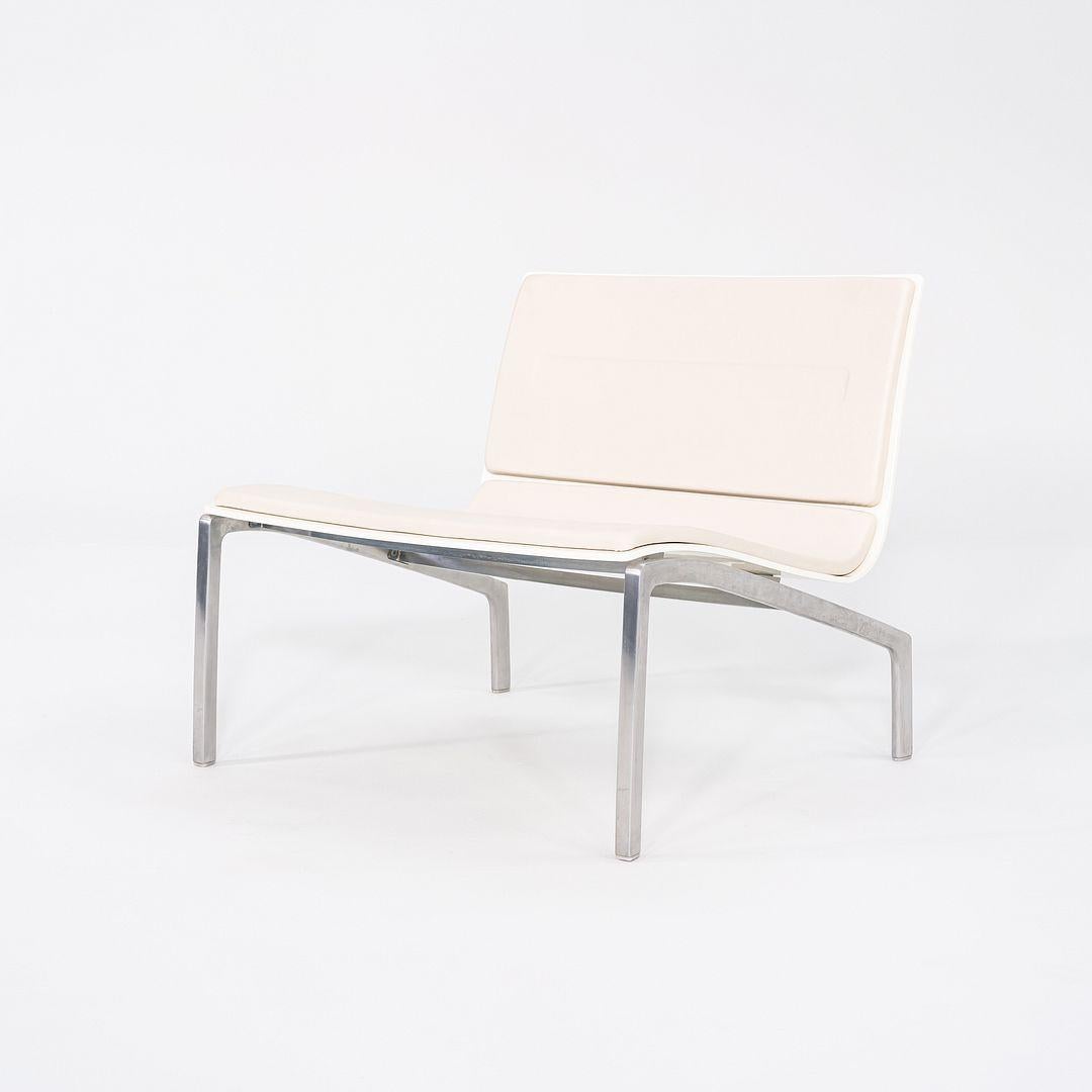 Modern 2006 Piero Lissoni for Fritz Hansen PL200 Lounge Chair in Cream Leather For Sale