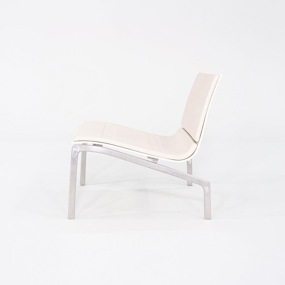 2006 Piero Lissoni for Fritz Hansen PL200 Lounge Chair in Cream Leather In Excellent Condition For Sale In Philadelphia, PA