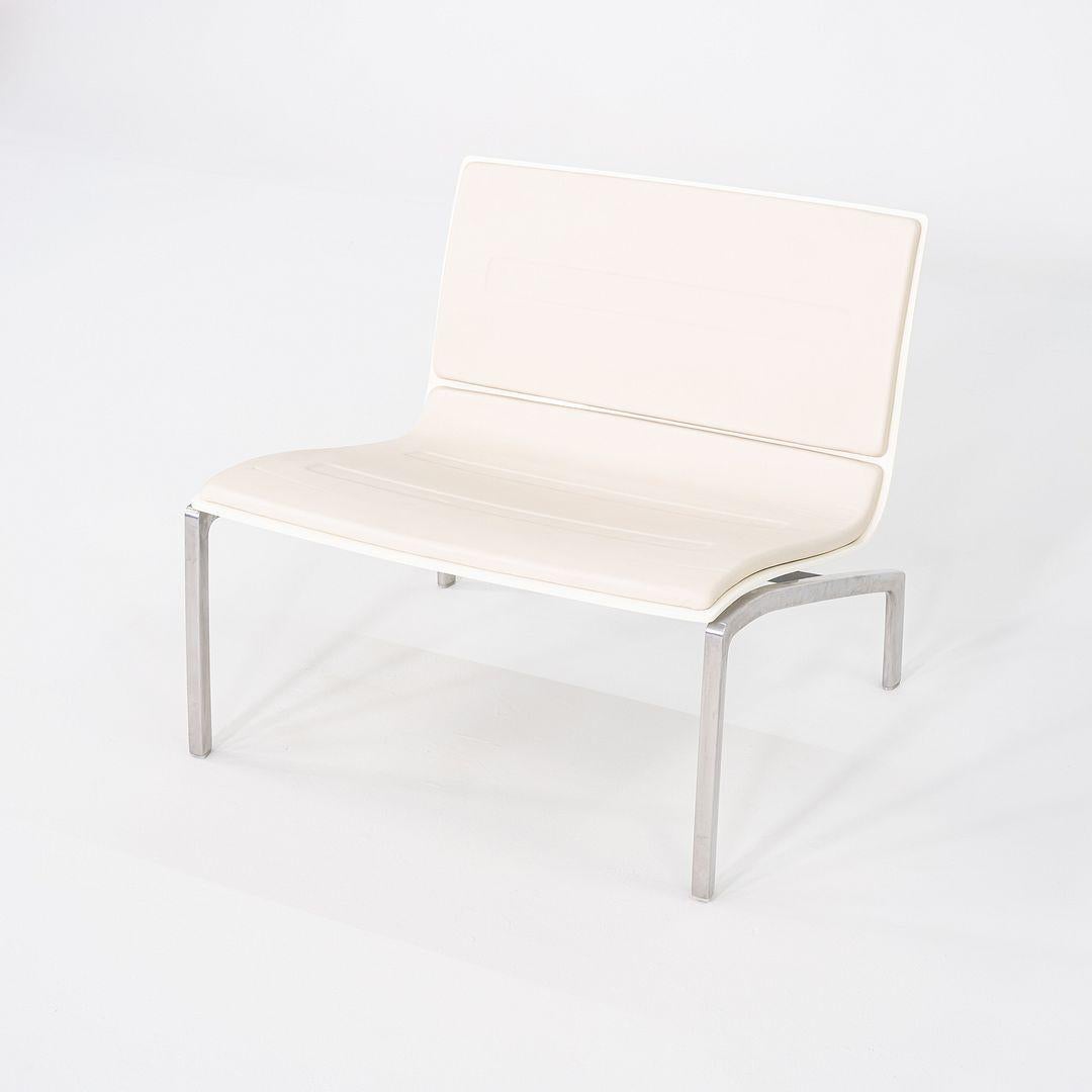 2006 Piero Lissoni for Fritz Hansen PL200 Lounge Chair in Cream Leather For Sale 1