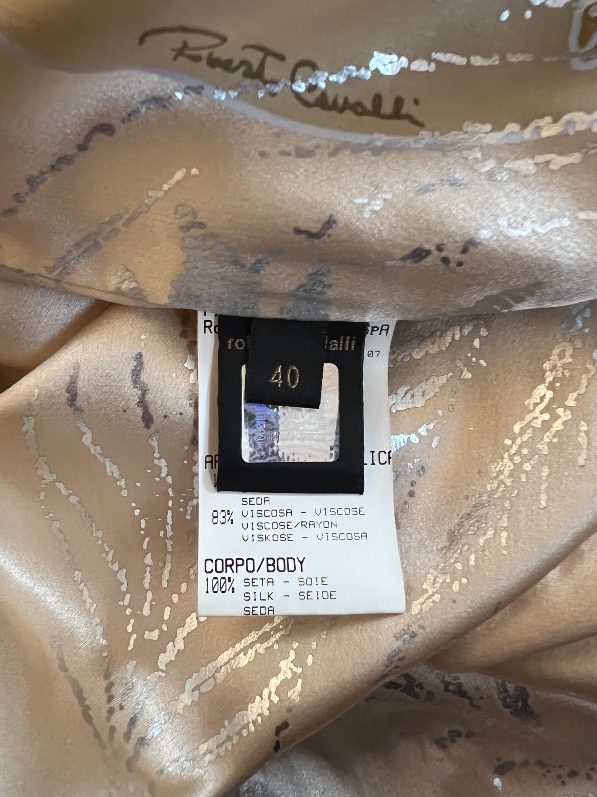 2006 Roberto Cavalli Runway Greene & Greene Greene in velluto goffrato in vendita 1