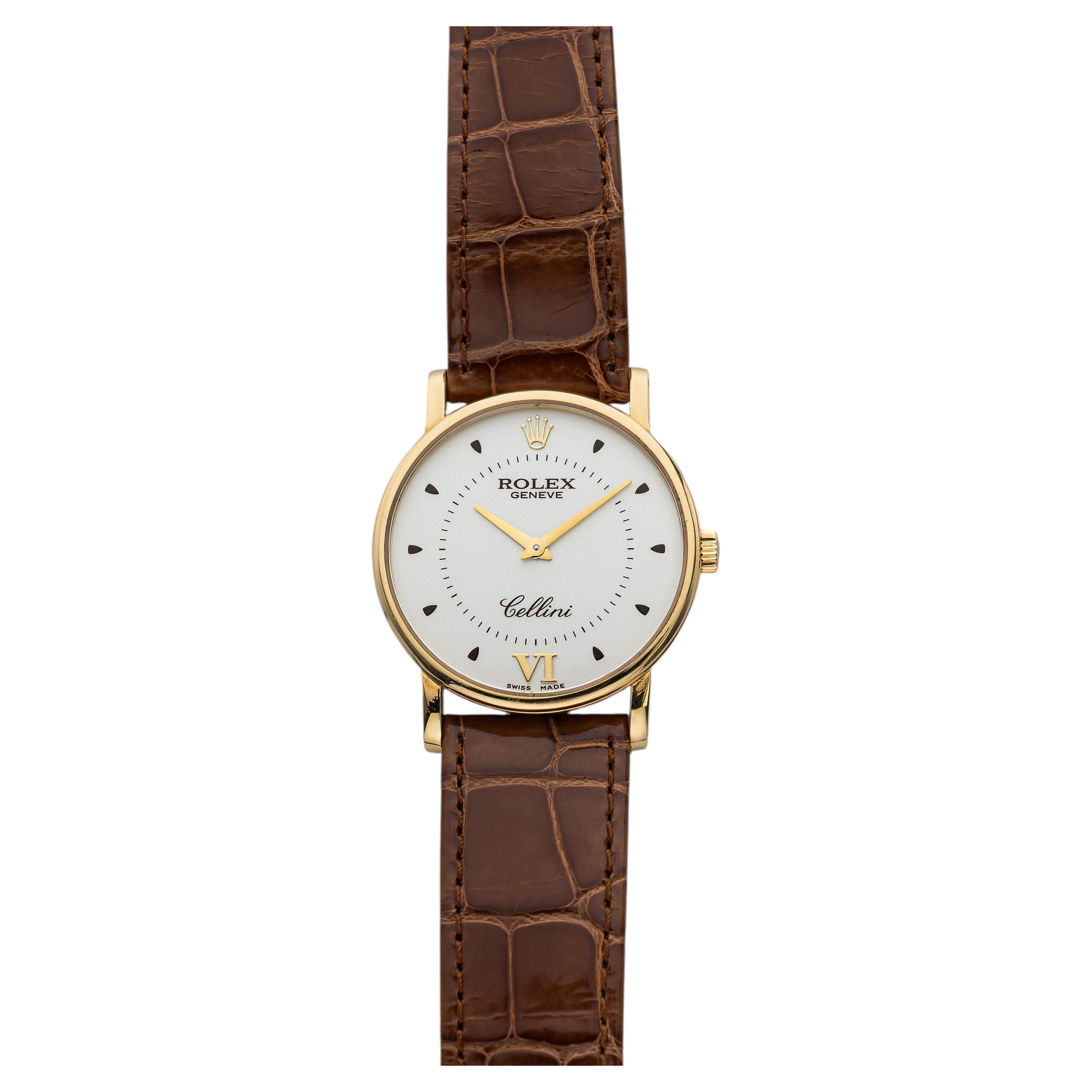 2006 Rolex Cellini 5112 18K Yellow Gold White Roman Dial Manual 32mm