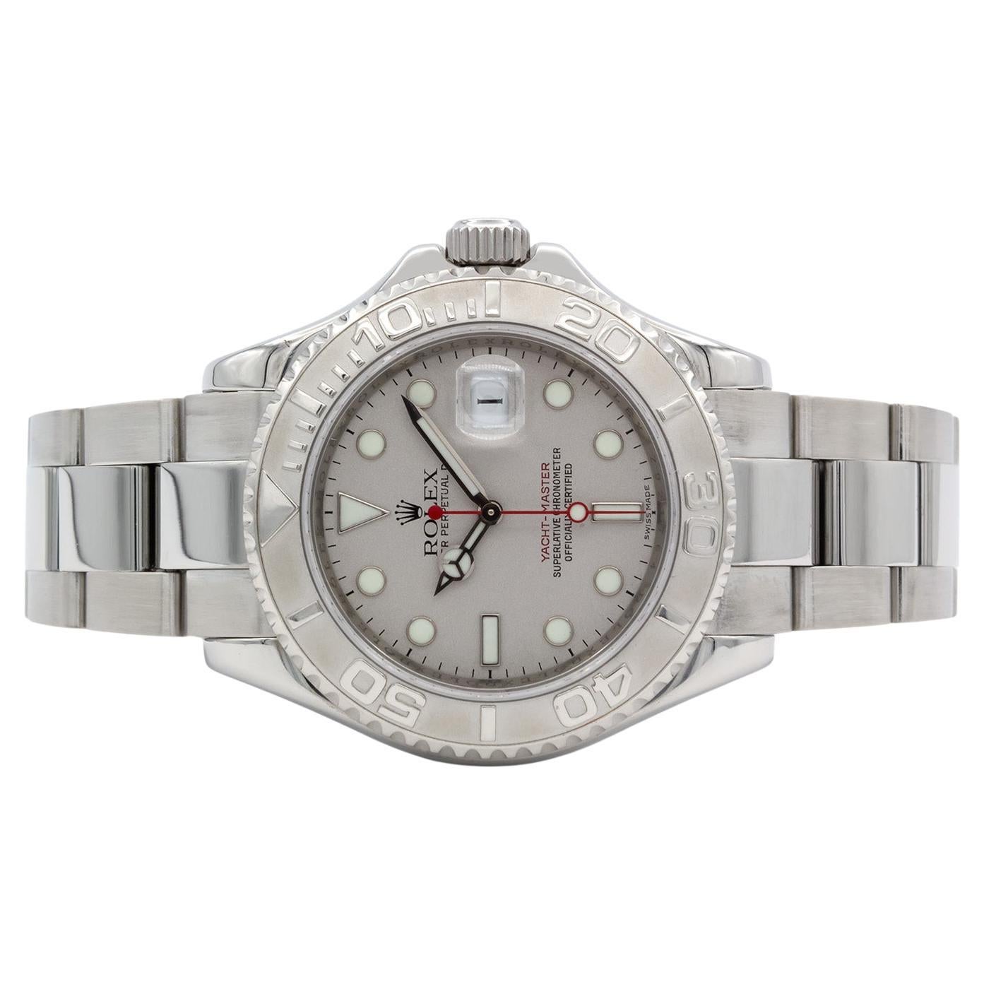 2006 Rolex Edelstahl Platin Oyster Perpetual Yacht-Master 16622 40mm