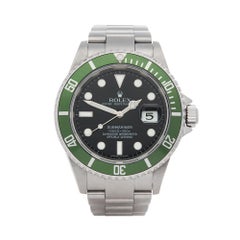 Used 2006 Rolex Submariner Kermit Stainless Steel 16610LV Wristwatch
