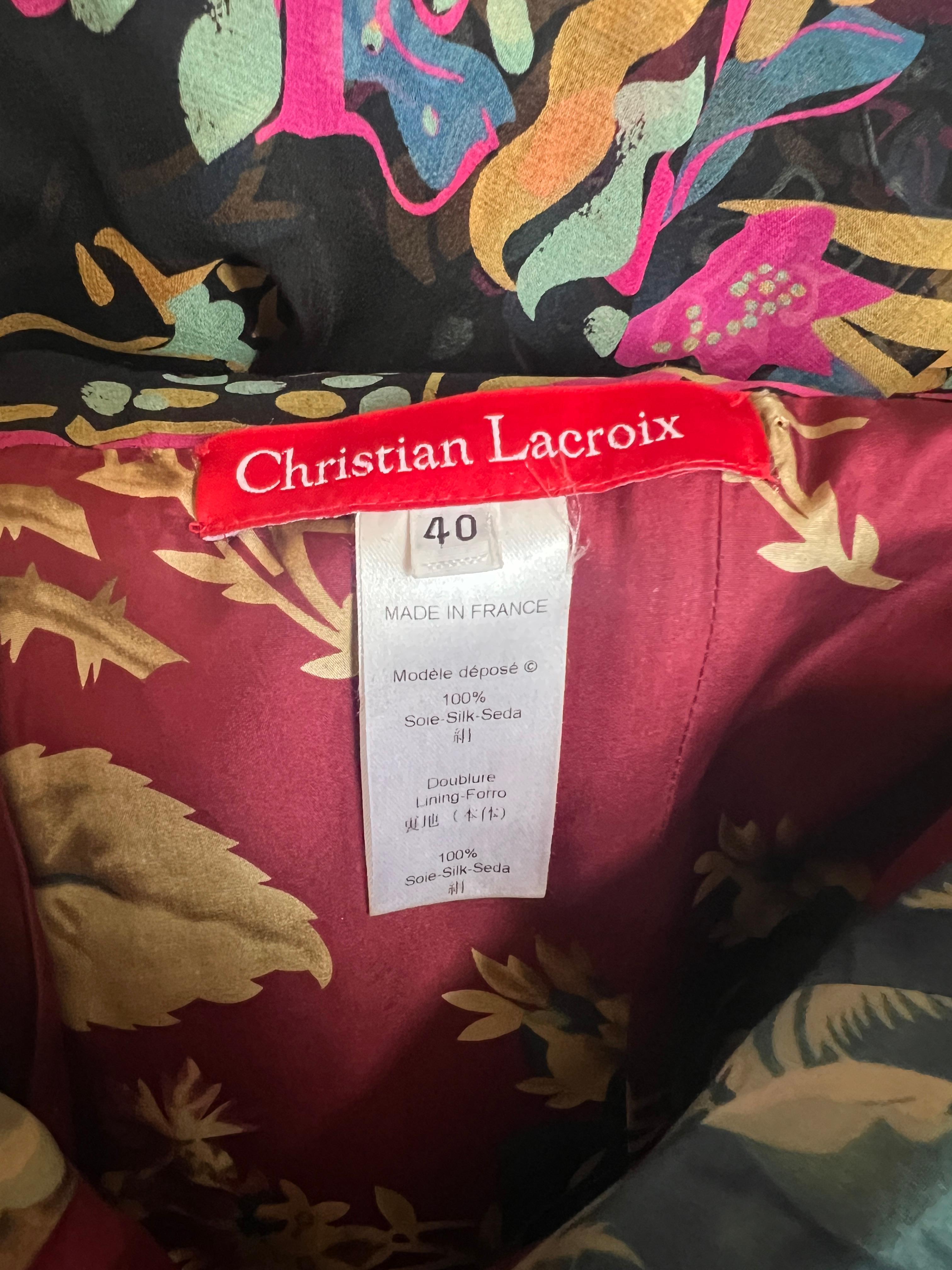 Women's 2006 Runway Documented Christian Lacroix Butterfly Print Dress