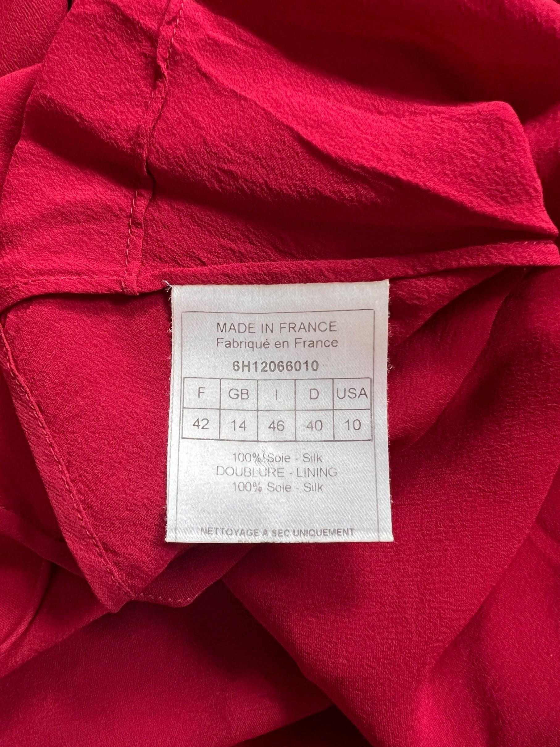 2006 Runway John Galliano for Christian Dior Maroon Silk Dress For Sale 4