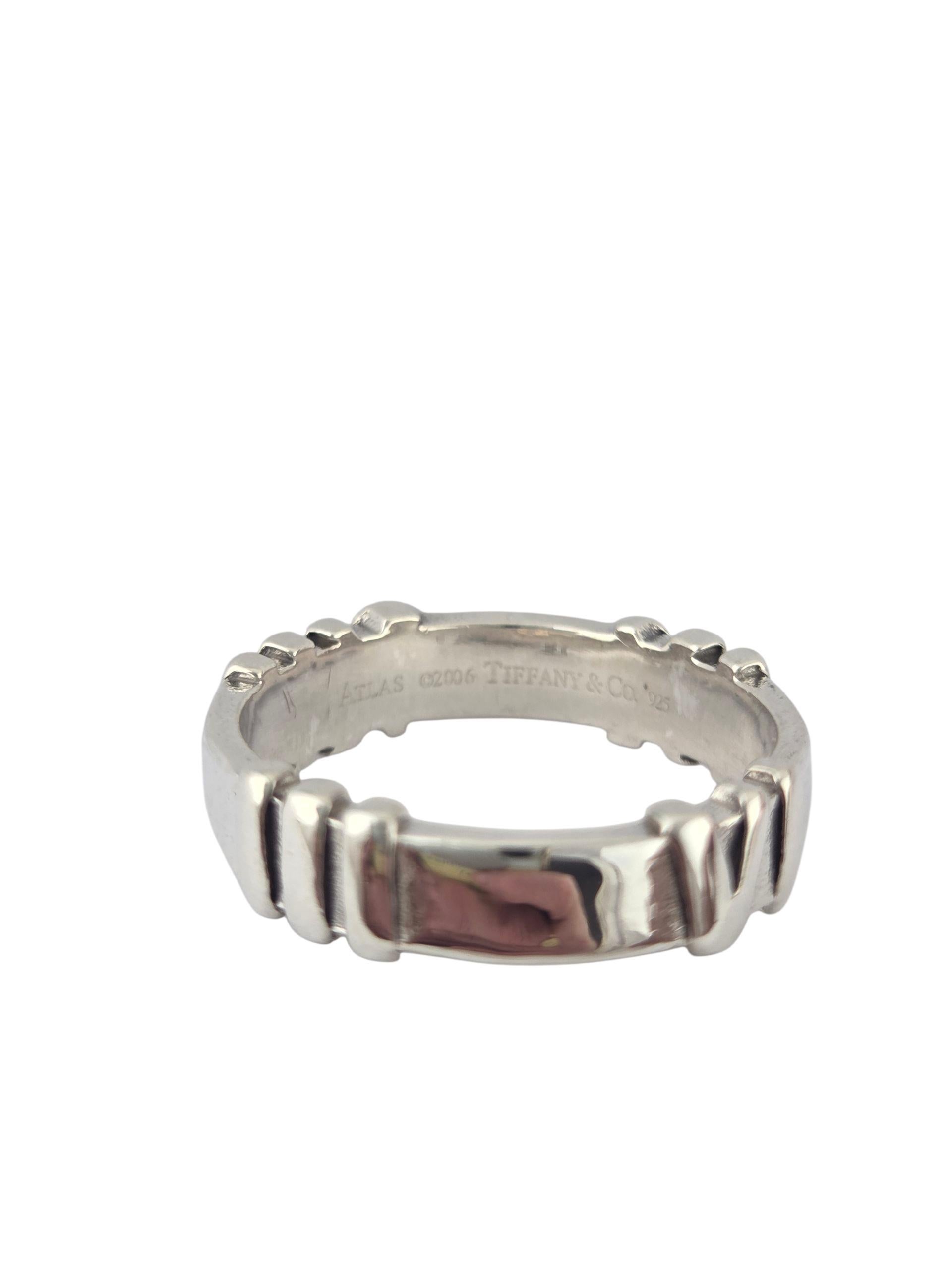 2006 Tiffany & Co. Anello Atlas in argento 925 con astuccio #23813 In condizioni buone in vendita a Washington Depot, CT
