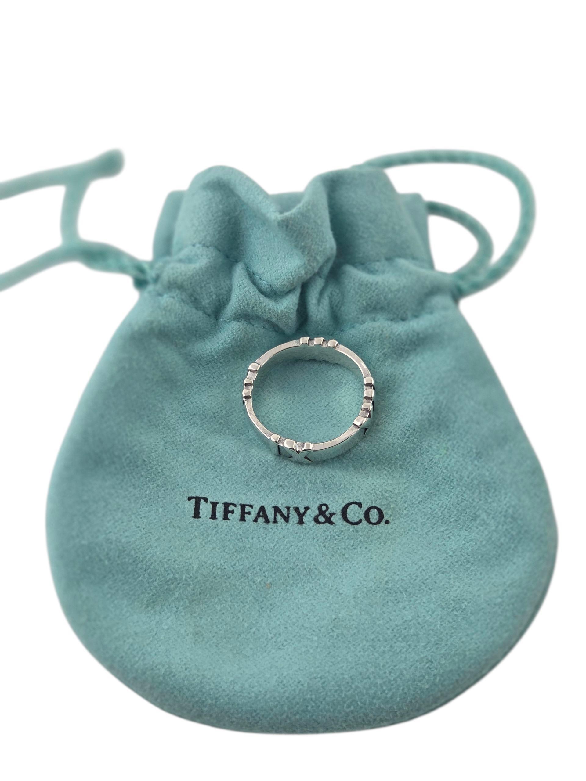 2006 Tiffany & Co. Anello Atlas in argento 925 con astuccio #23813 in vendita 1