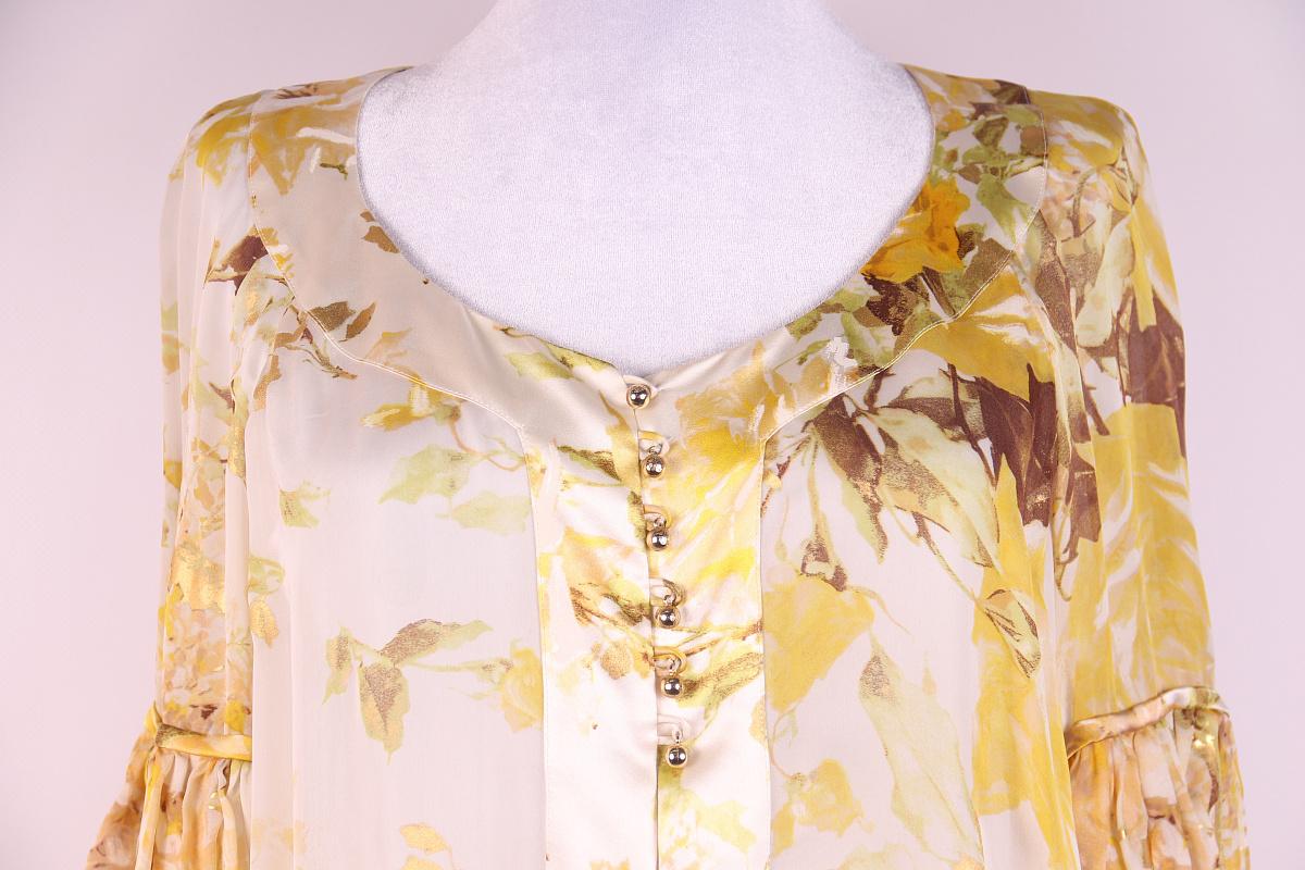 2006 Jahrgang Roberto Cavalli Seidenbluse (Beige) im Angebot