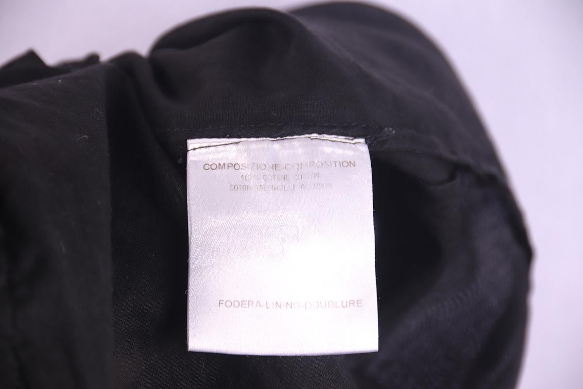2007 Alexander McQueen Black Cotton Blouse For Sale 6