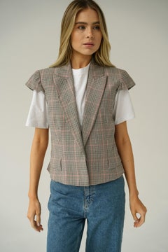 2007 Alexander McQueen Prince of Wales 2007 gray wool vest Grey