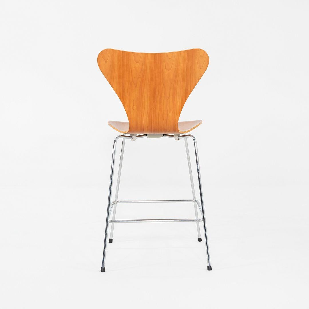 Danish 2007 Arne Jacobsen for Fritz Hansen Series 7 Counter Stools in Cherry For Sale