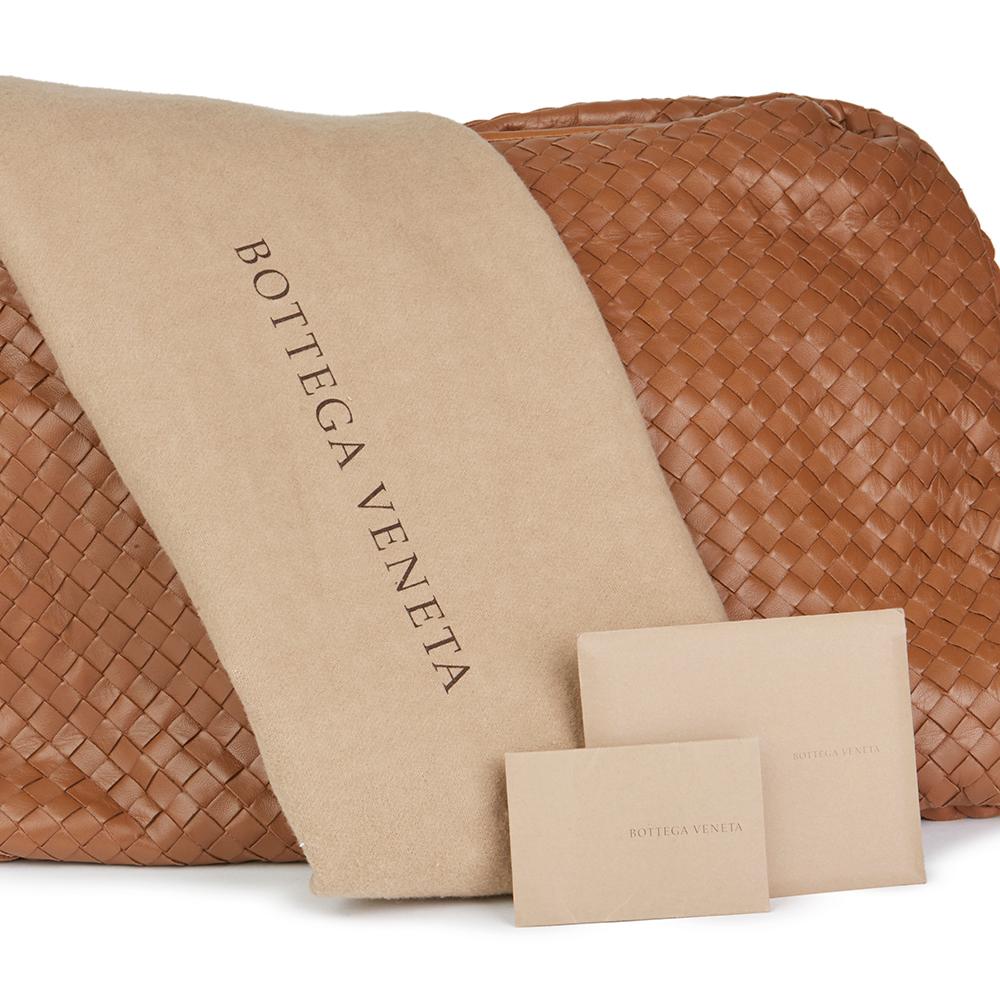 2007 Bottega Veneta Light Brown Woven Lambskin Leather Medium Veneta Bag 3