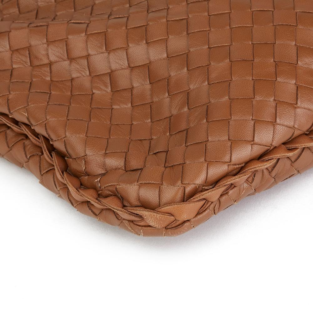 2007 Bottega Veneta Light Brown Woven Lambskin Leather Medium Veneta Bag 7