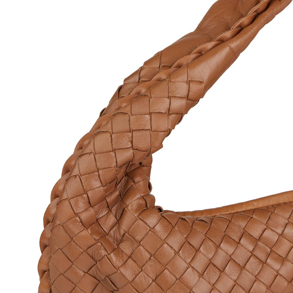 2007 Bottega Veneta Light Brown Woven Lambskin Leather Medium Veneta Bag In Excellent Condition In Bishop's Stortford, Hertfordshire
