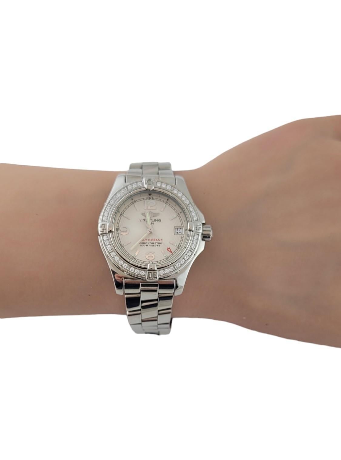 2007 Breitling Ladies Colt Diamond Watch A77380 Box/Papers # 17227 en vente 4