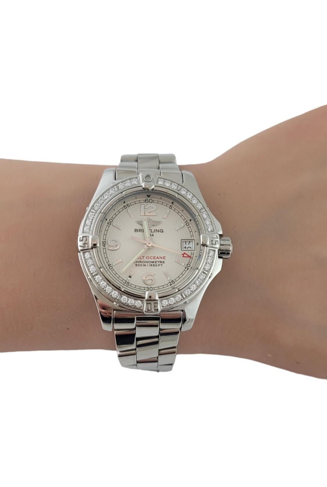 2007 Breitling Ladies Colt Diamond Watch A77380 Box/Papers # 17227 en vente 5