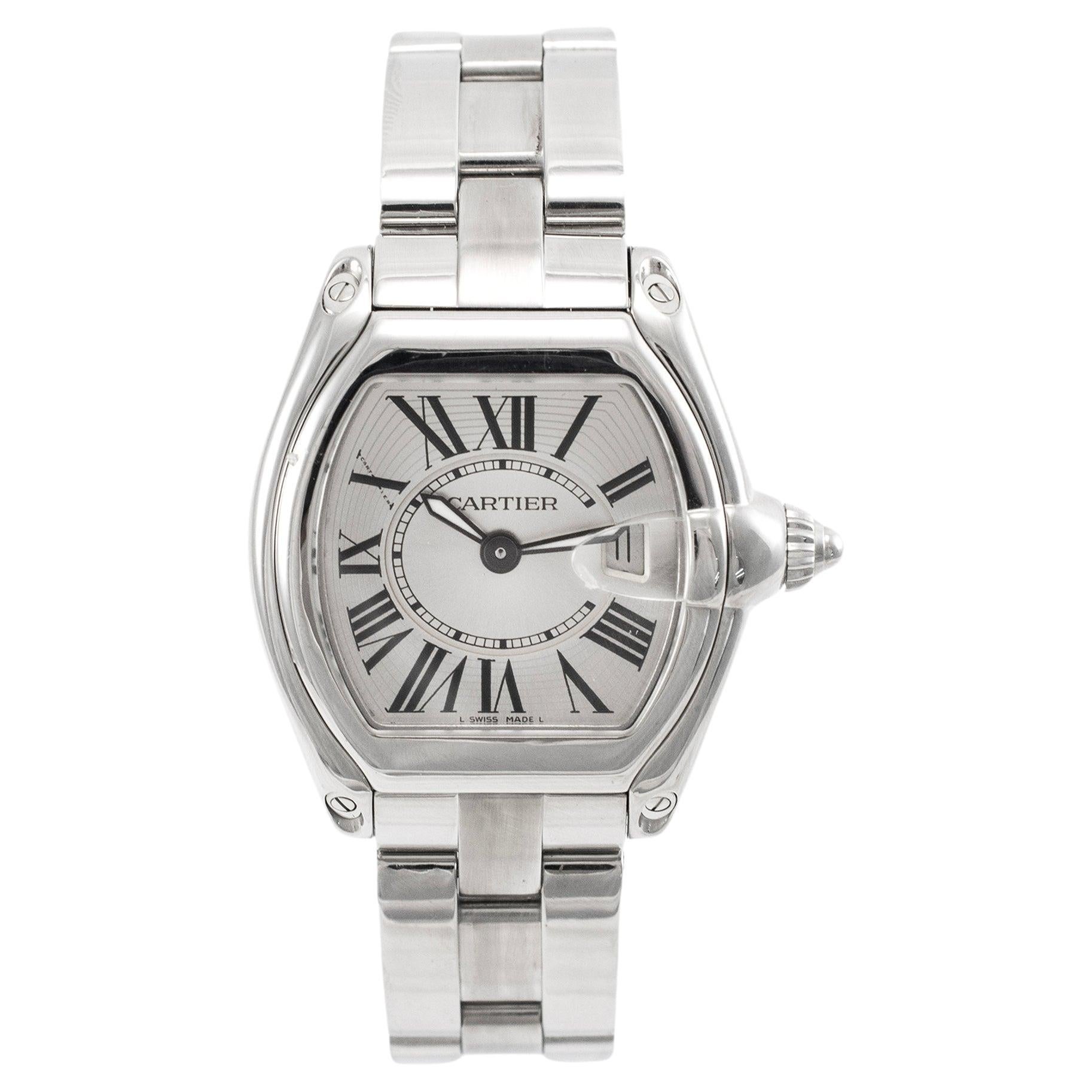 2007 Cartier Roadster Small 31MM 2675 w62016v3 Quartz Stainless Steel Watch