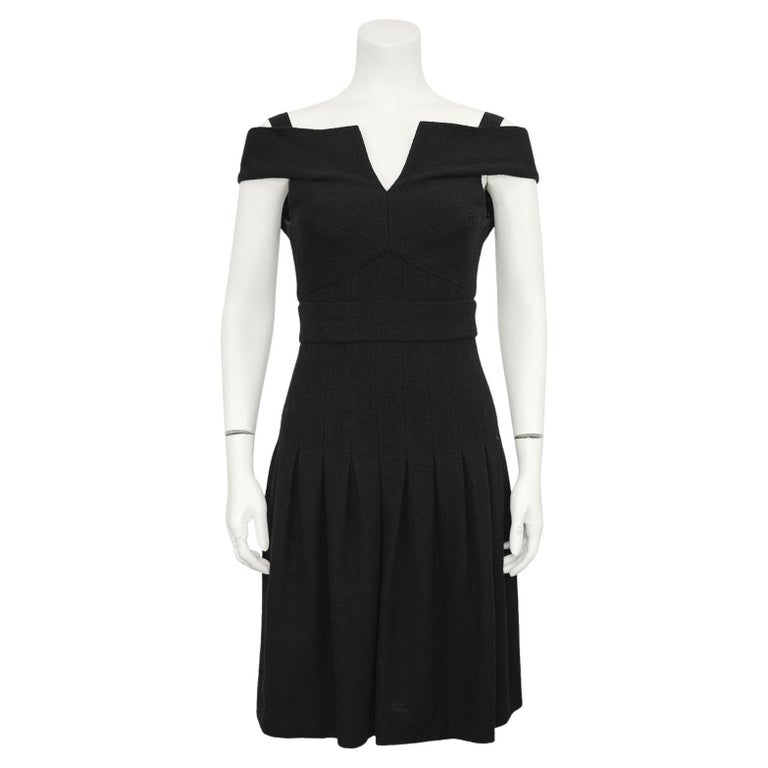 2007 Chanel Boucl Off-The-Shoulder LBD For Sale at 1stDibs | chanel lbd