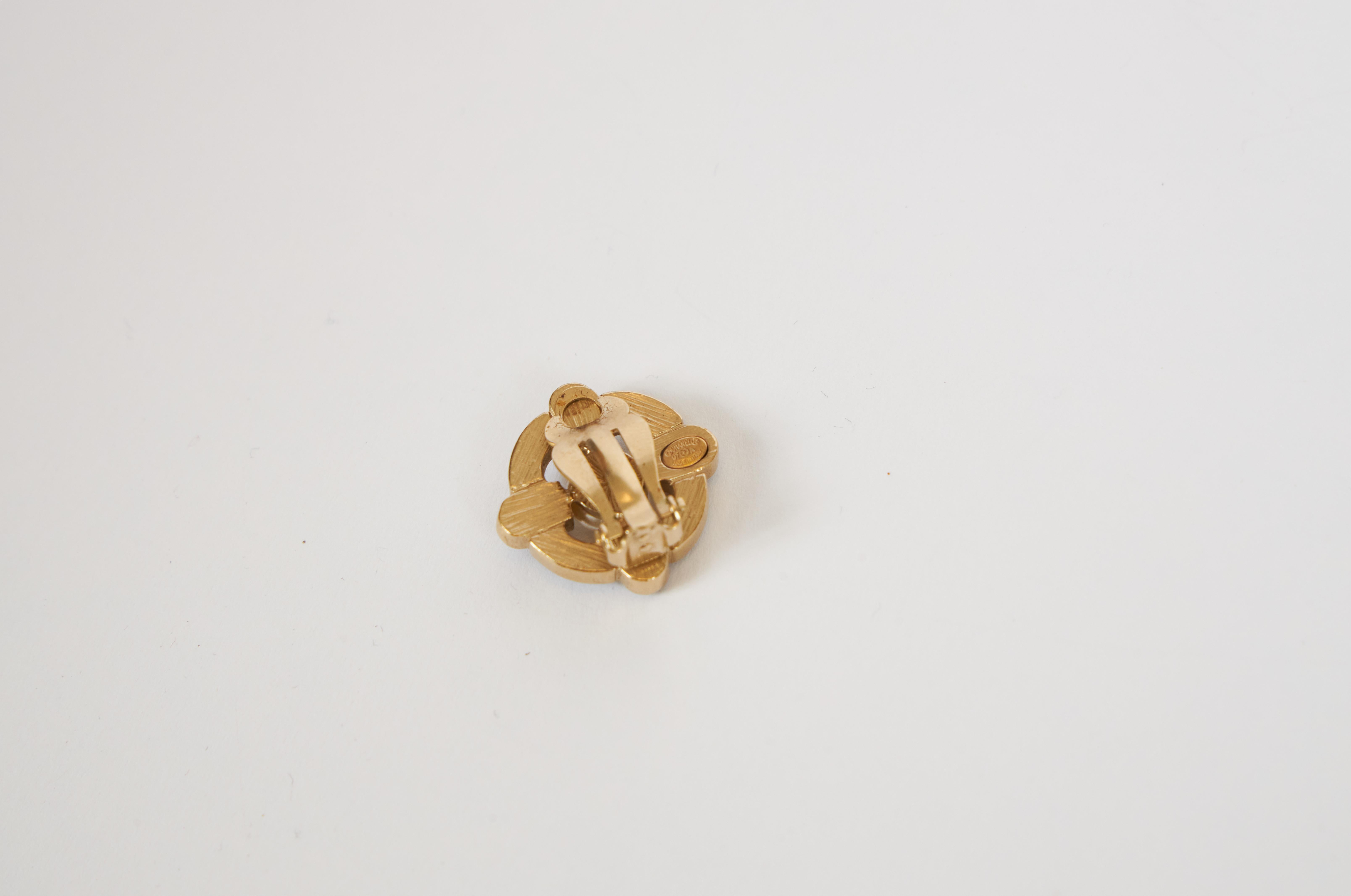 2007 Chanel Enamel Maltese Cross Earrings In Excellent Condition In West Hollywood, CA