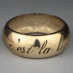 2007 CHANEL ""L'Elegance C'est La Ligne" Gold-Manschettenarmband