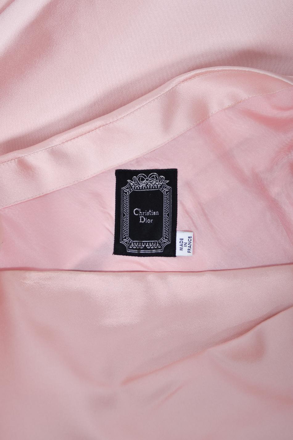 2007 Christian Dior by John Galliano Blush Pink Silk Asymmetric Sculptural Gown 16