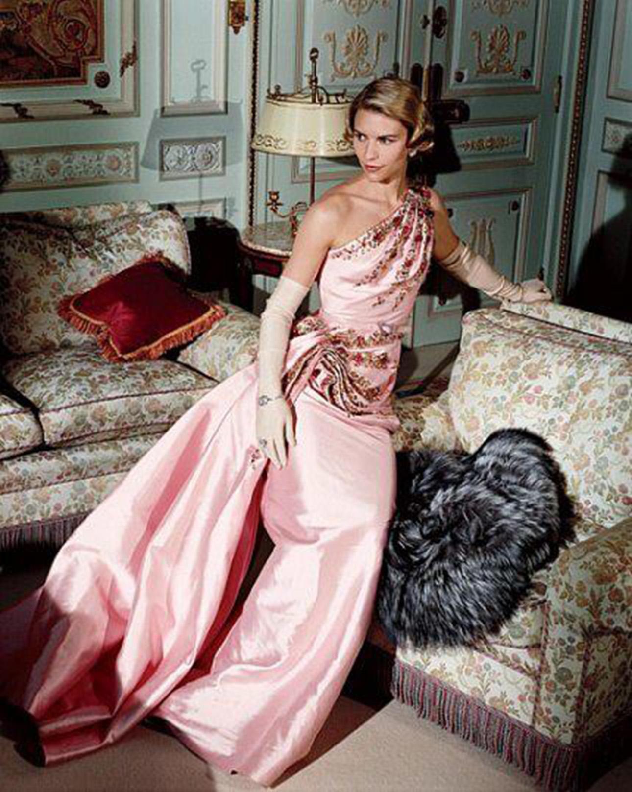 2007 Christian Dior by John Galliano Blush Pink Silk Asymmetric Sculptural Gown In Good Condition In Beverly Hills, CA