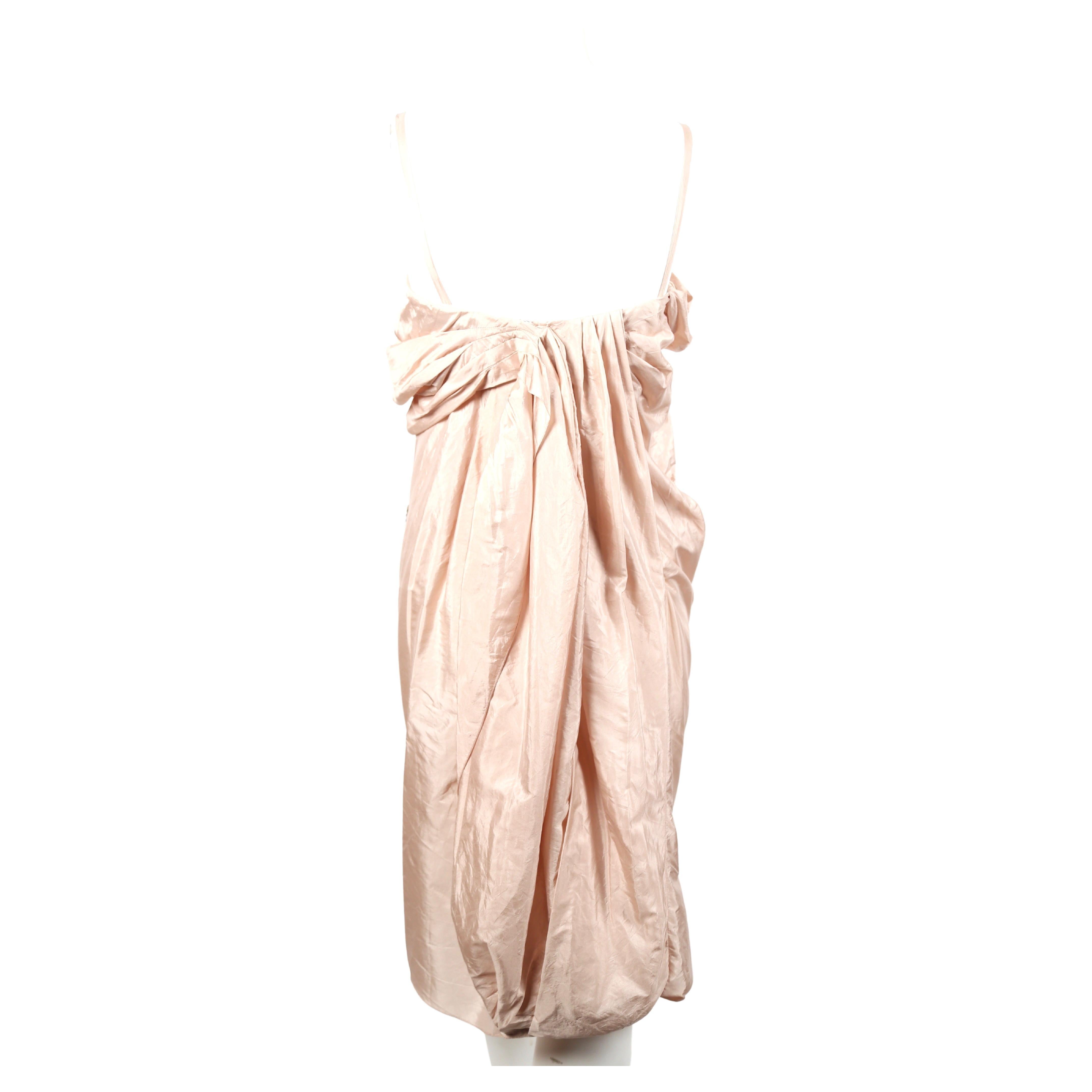 Women's or Men's 2007 CHRISTIAN DIOR by JOHN GALLIANO draped silk RUNWAY dress with brass rings For Sale