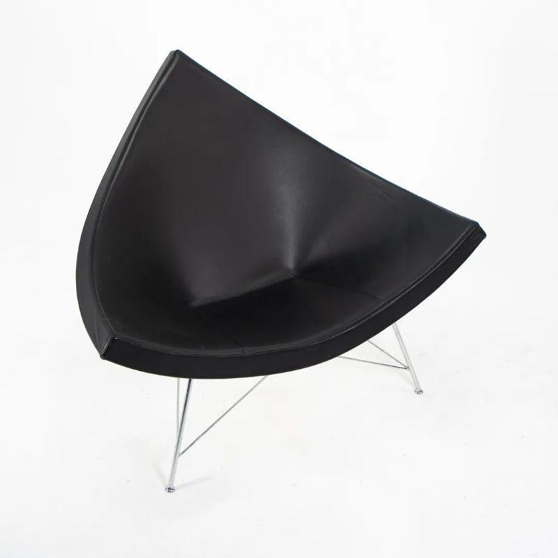 2007 Coconut Lounge Chair by George Nelson for Vitra in Black Leather For Sale 5