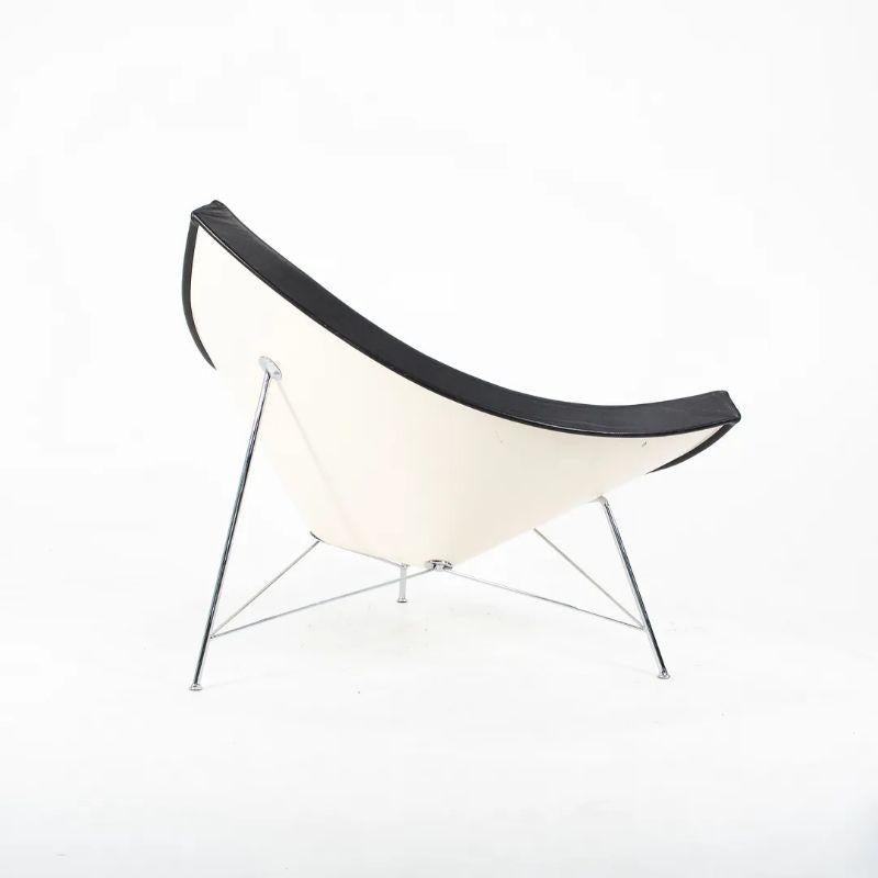 Moderne 2007 Chaise longue Coconut de George Nelson pour Vitra en cuir noir en vente