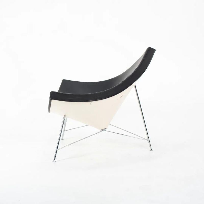 American 2007 Coconut Lounge Chair by George Nelson for Vitra in Black Leather For Sale