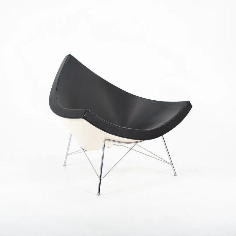 2007 Coconut Lounge Chair by George Nelson for Vitra in Black Leather For Sale 1