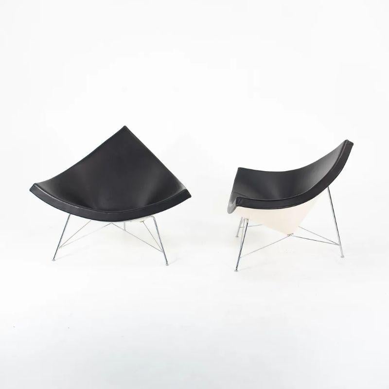 2007 Coconut Lounge Chair by George Nelson for Vitra in Black Leather For Sale 3