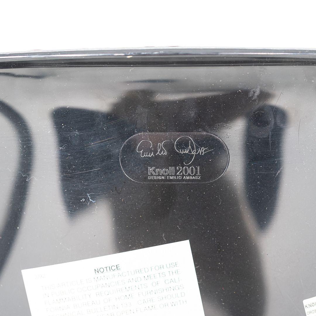 2007 Emilio Ambasz para Knoll Visor Sillón Apilable de Comedor en Negro en venta 3