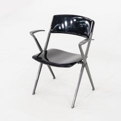 2007 Emilio Ambasz für Knoll Visor Stapelbarer Esszimmerstuhl in Schwarz