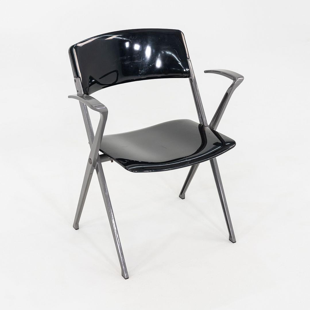 2007 Emilio Ambasz para Knoll Visor Sillón Apilable de Comedor en Negro Moderno en venta