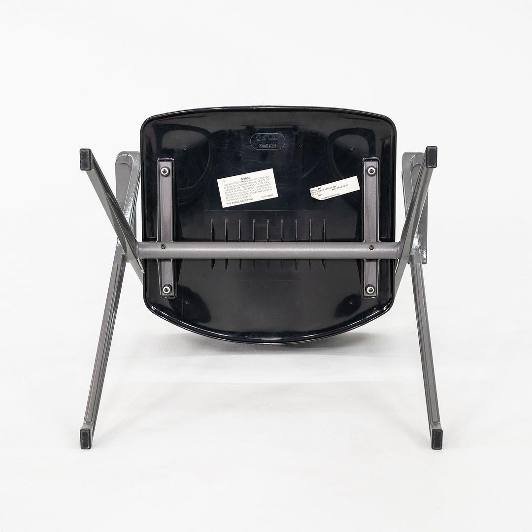 2007 Emilio Ambasz para Knoll Visor Sillón Apilable de Comedor en Negro Acero en venta