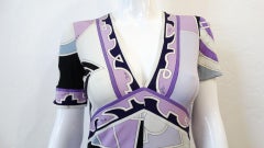 2007 Emilio Pucci Chiave Print Silk Jersey Romper
