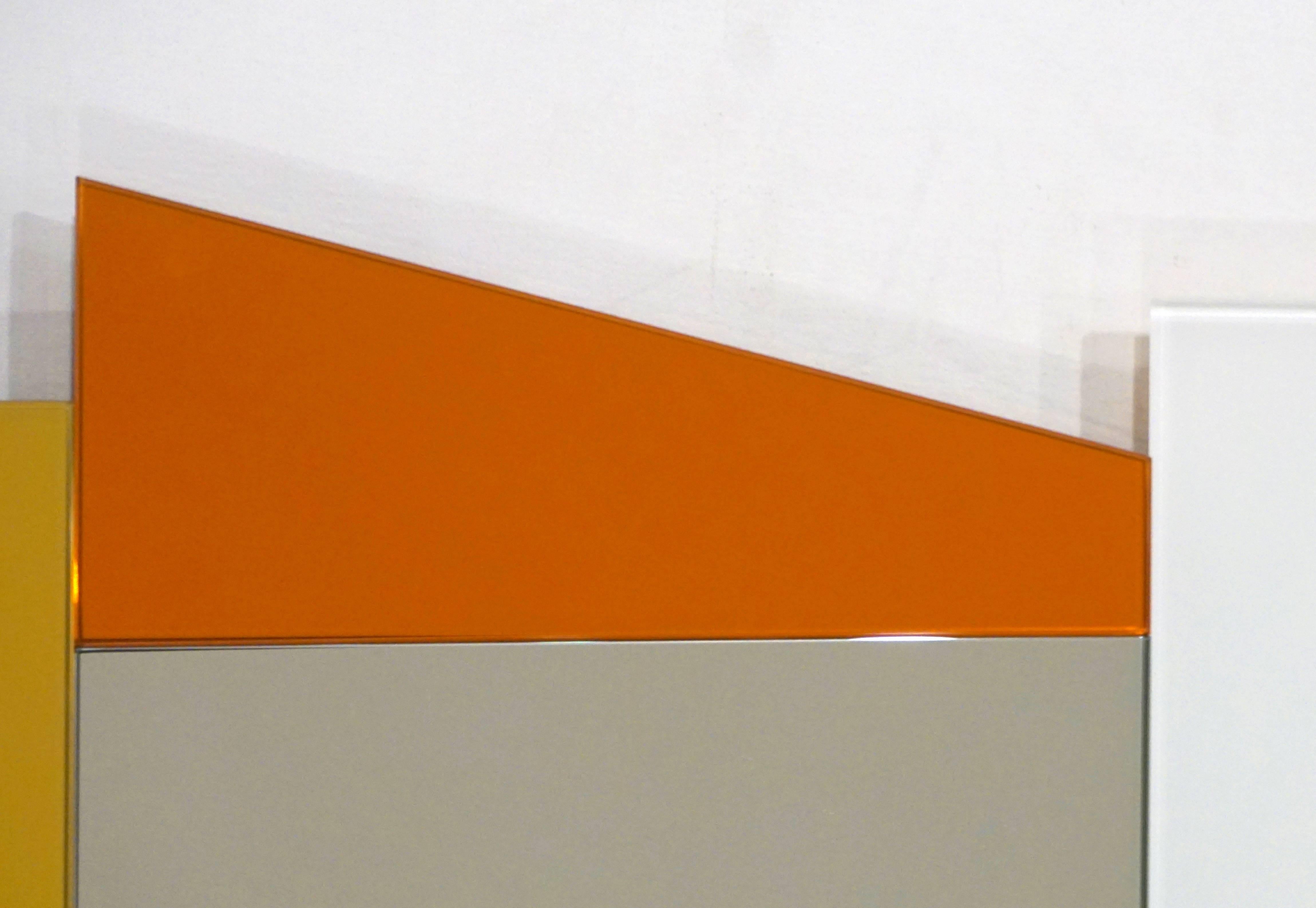 Ettore Sottsass Postmoderner farbiger geometrischer Spiegel für Glas Italia 2007 (21. Jahrhundert und zeitgenössisch) im Angebot