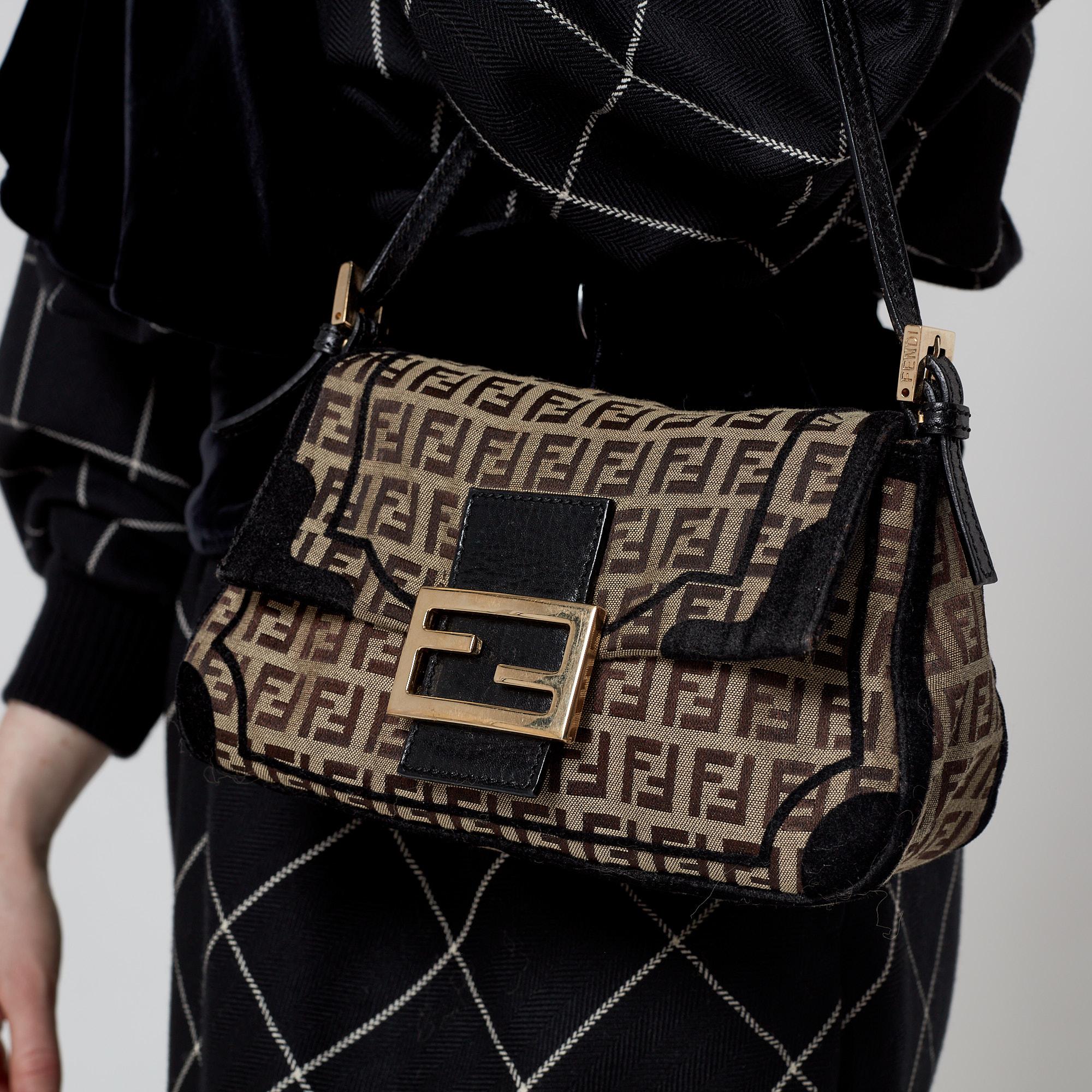 2007 Fendi Mini Mamma FF Motif Baguette Bag For Sale 3