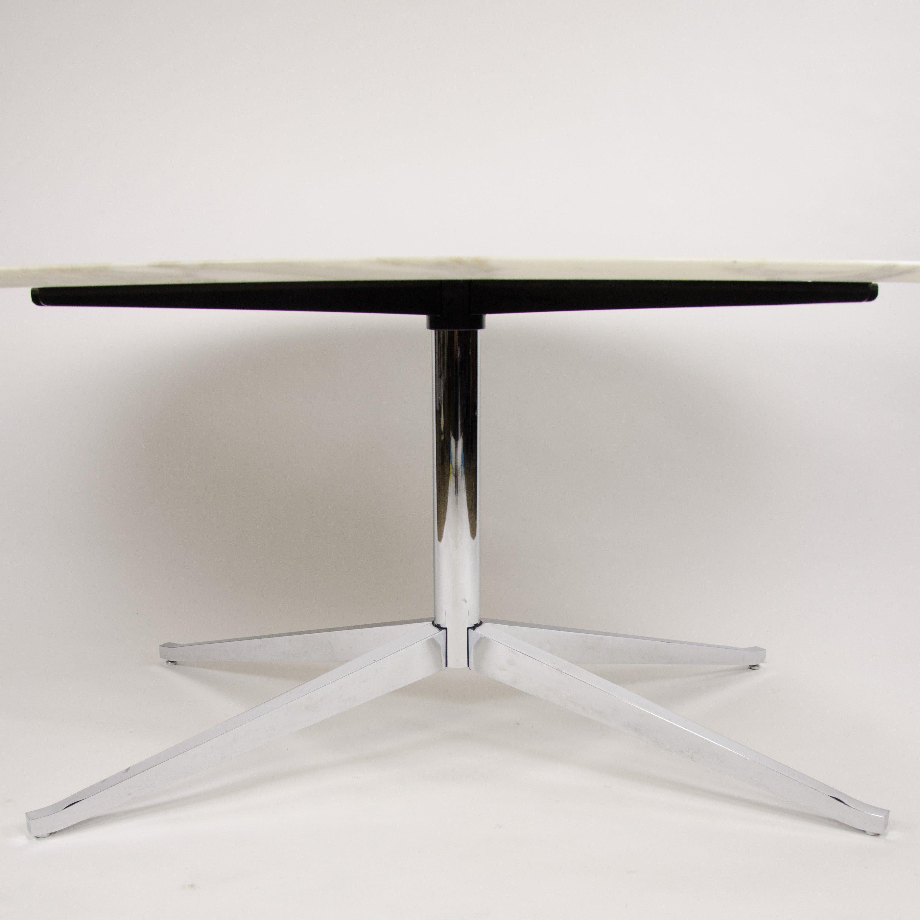 XXIe siècle et contemporain 2007 Florence Knoll 78 in Calacatta Marble Dining Conference Table 2x Available en vente