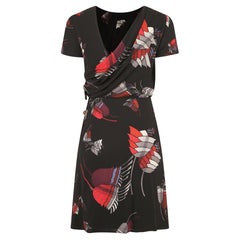 2007 Gucci Runway Art Deco Print Dress with Crystal Appliqué