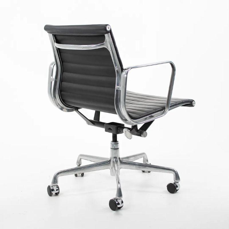 2007 Herman Miller Eames Aluminum Group Management Desk Chairs in Leather For Sale 4