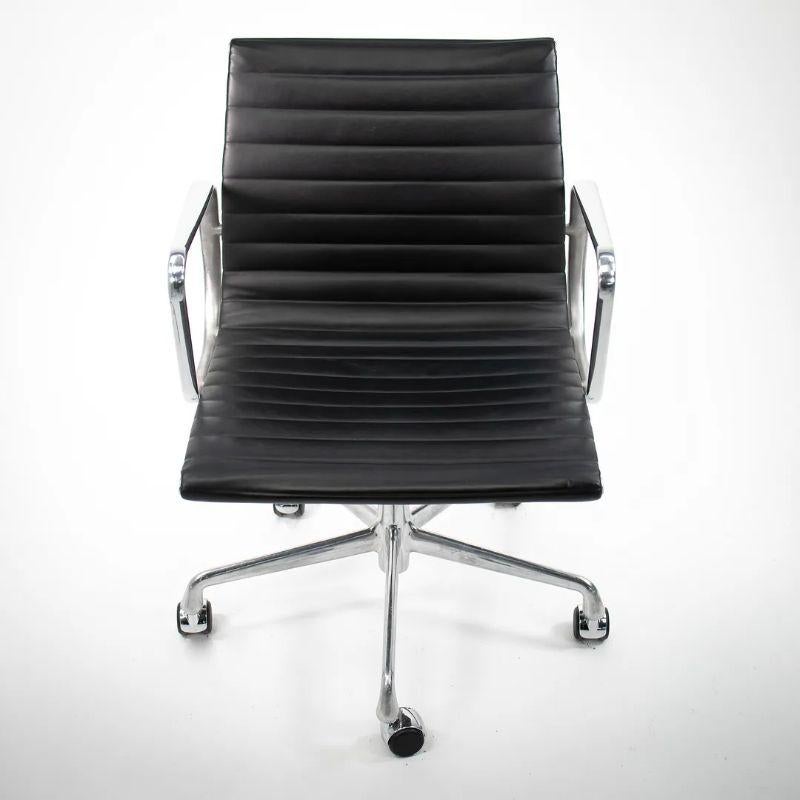 2007 Herman Miller Eames Aluminum Group Management Desk Chairs in Leather For Sale 1