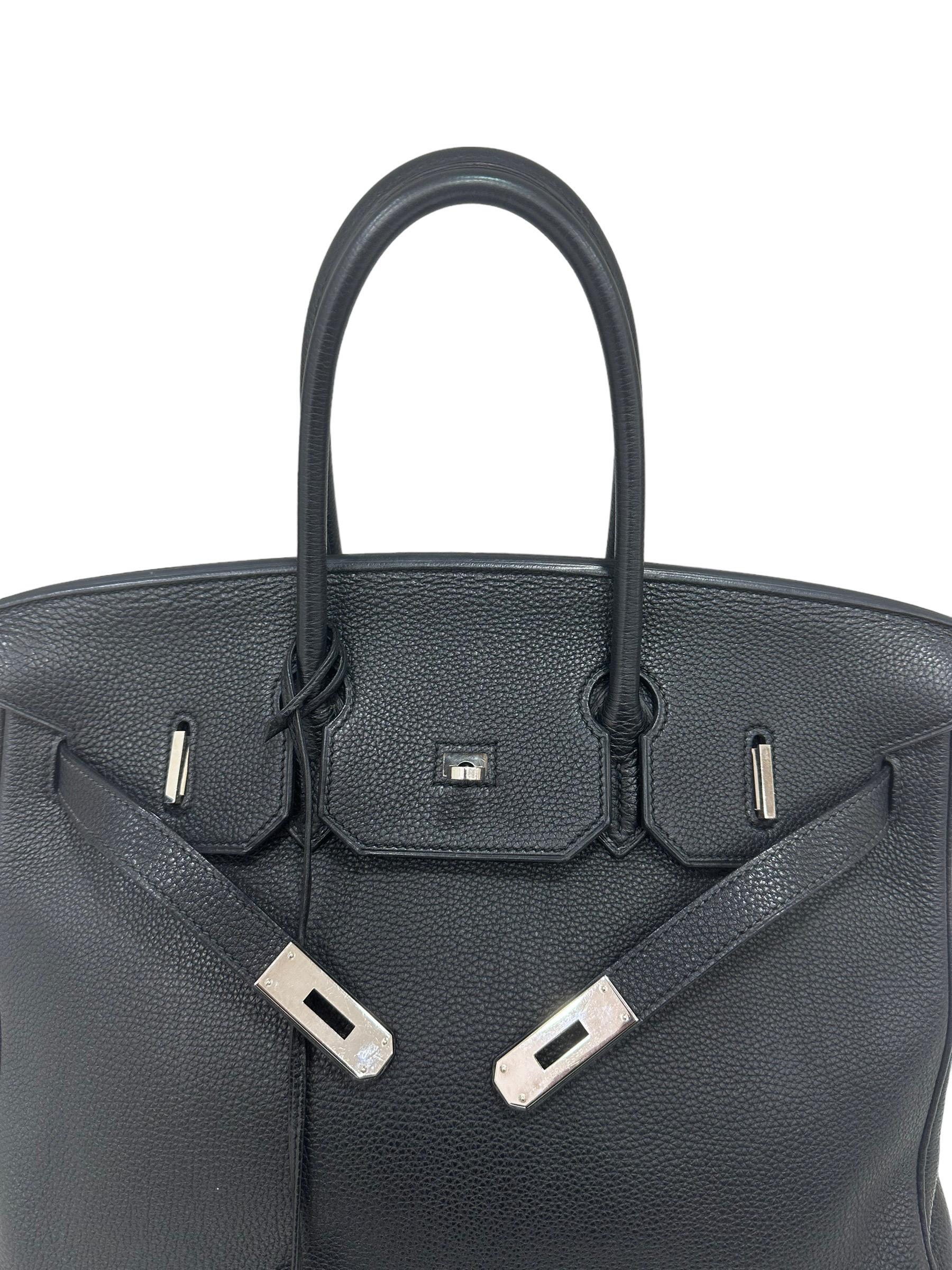 2007 Hermès Birkin Bag Togo Leather Plomb Top Handle Bag en vente 5
