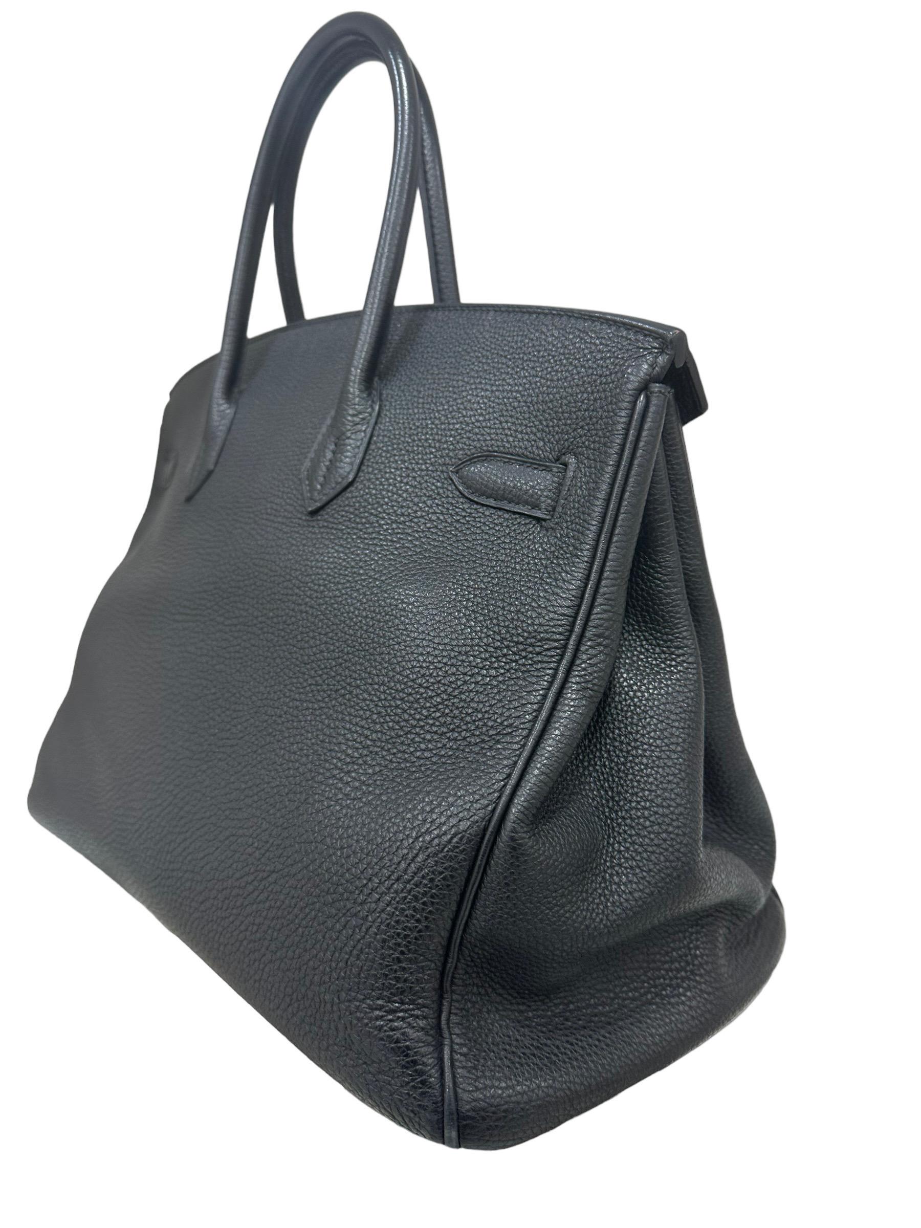 2007 Hermès Birkin Bag Togo Leather Plomb Top Handle Bag en vente 6