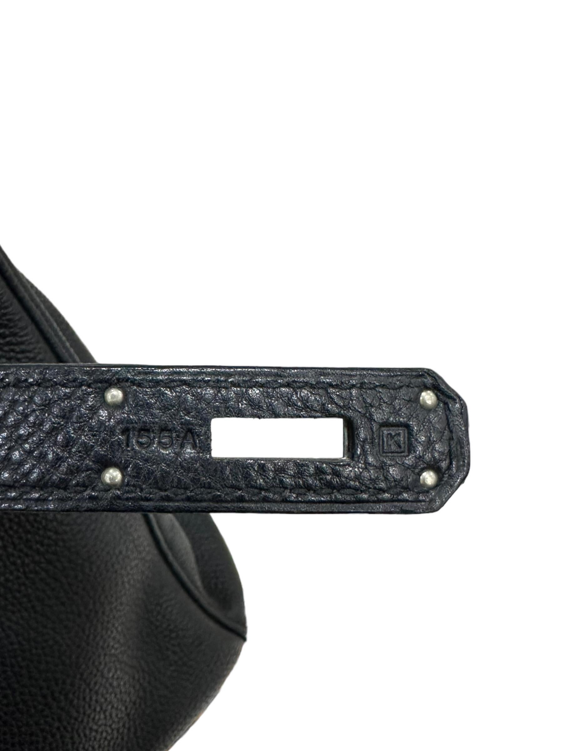 2007 Hermès Birkin Bag Togo Leather Plomb Top Handle Bag en vente 8
